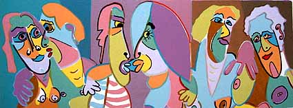 couples in love Silkscreen print