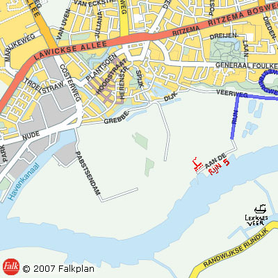 plattegrond en route naar steenfabriek de bovenste polder in wageningen